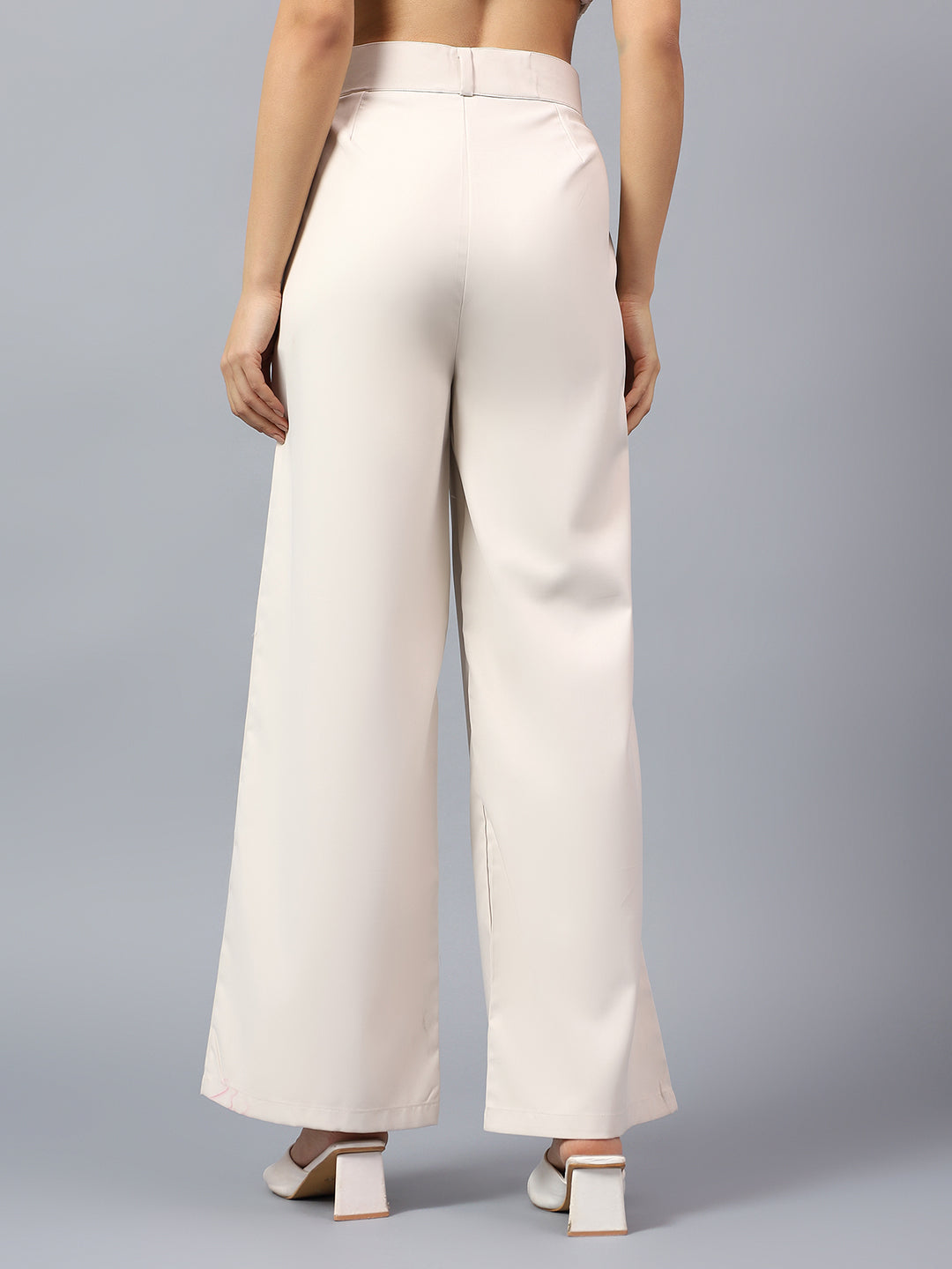 Classic High-Waisted Wide-Leg Trousers