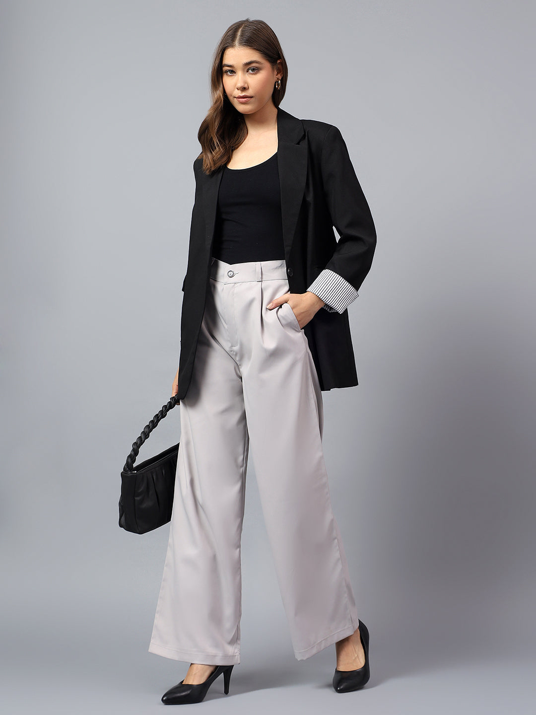 Tailored Wide-Leg Trousers