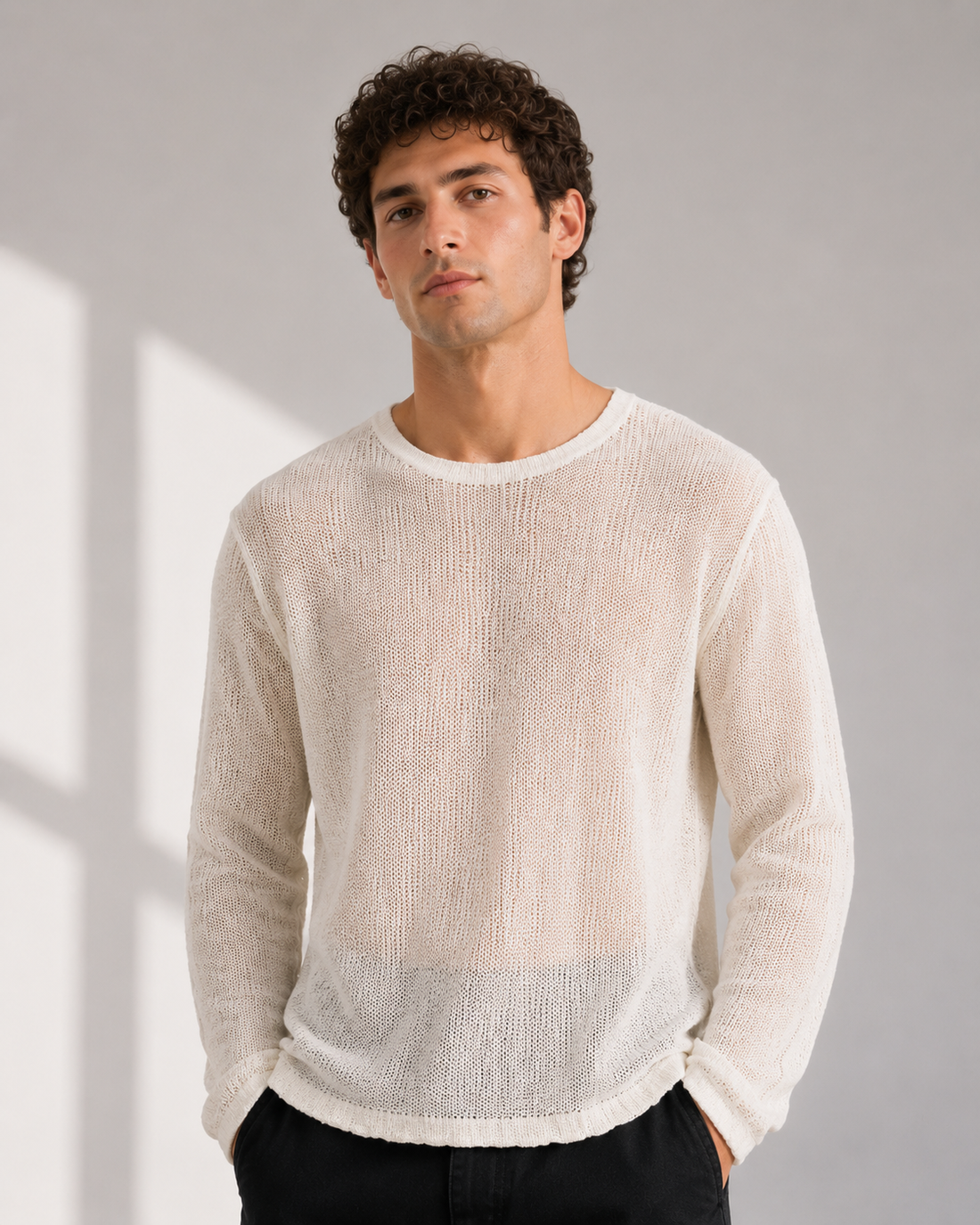 Men’s Lightweight Knit Round Neck T-Shirt