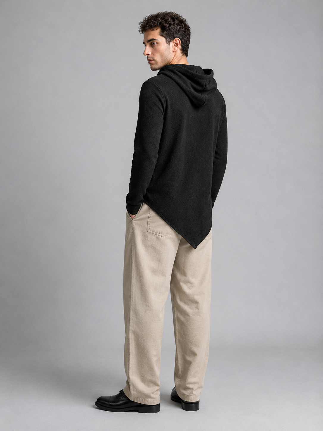 Men’s Premium Asymmetrical Hooded T-Shirt