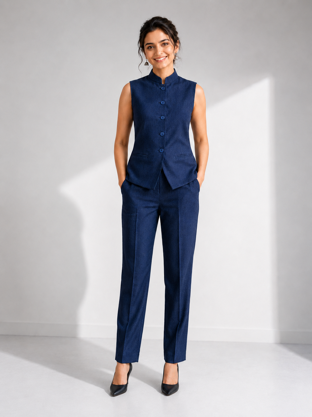 Women’s Elegant Sleeveless Co-Ord Suit Set