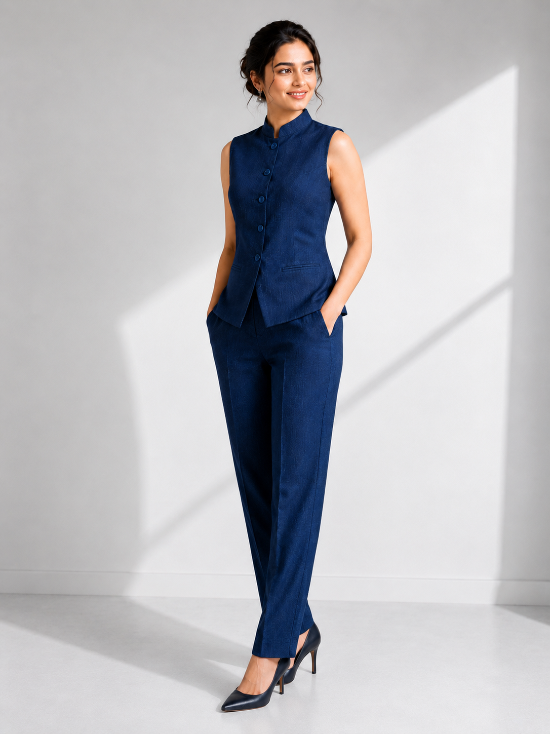 Women’s Elegant Sleeveless Co-Ord Suit Set