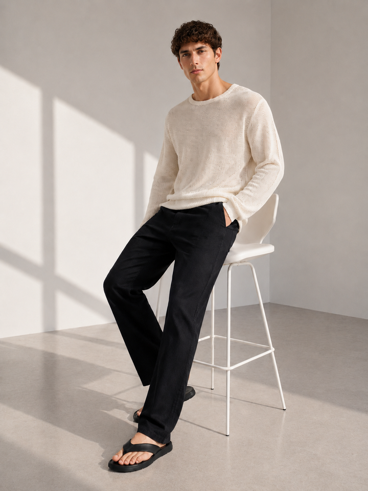 Men’s Lightweight Knit Round Neck T-Shirt