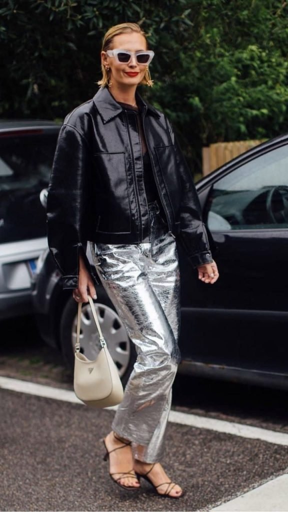 Metallic shine fashion 2025
