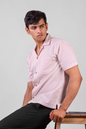 Light Pink Casual Men's Shirt