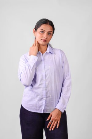 Light Blue Women's Cotton Shirt